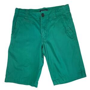 Cherokee Boys Green Chino Shorts Size 10 100% Cotton Preppy School Uniform
